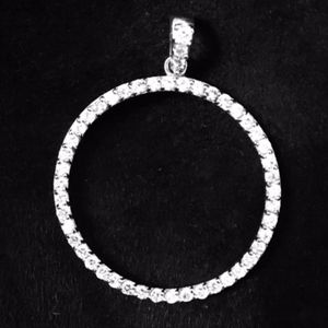 LAST CHANCE! 1 3/8" Diamond (ish) Circle Pendant